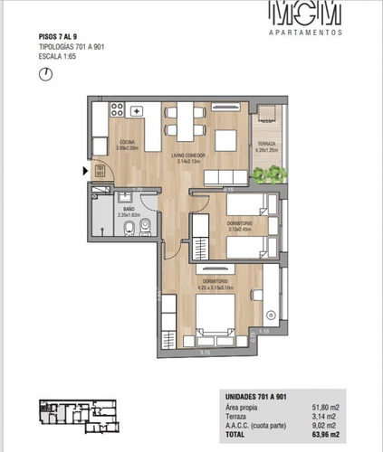 Imagen 7 de 12 de Venta De Apartamento De 2 Dormitorios En Cordón, Mcm