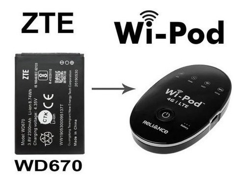 Batería Pila WiPod Wd670 Original