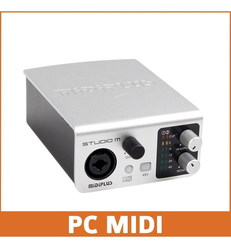 Imagen 6 de 10 de Placa Interfaz De Sonido Usb Midiplus Studio M 24bit 192khz