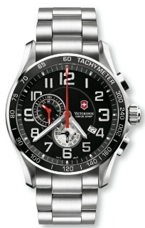 Relógio Victorinox Swiss Army Classic Xls Alarme  Aço Prata