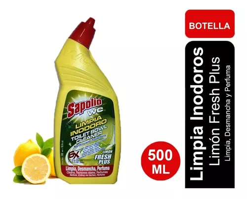 Sapolio Wc Limpia Baños Inodoros Limón Fresh Plus 500ml