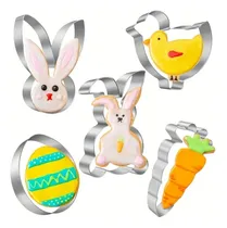 Comprar Juego De 5 Cortadores De Galletas De Pascuas