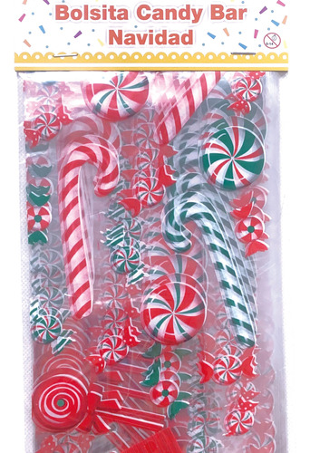 Bolsita Candy Bar Navidad X 20 Unidades Bolsas Navideñas