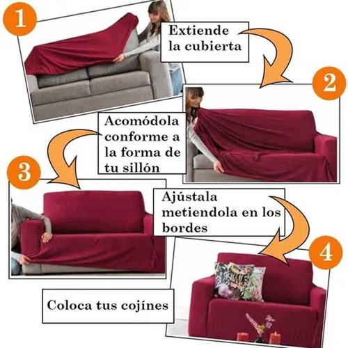 Cubresalas | Fundas Elásticas | Para Sillón De 2 Asientos