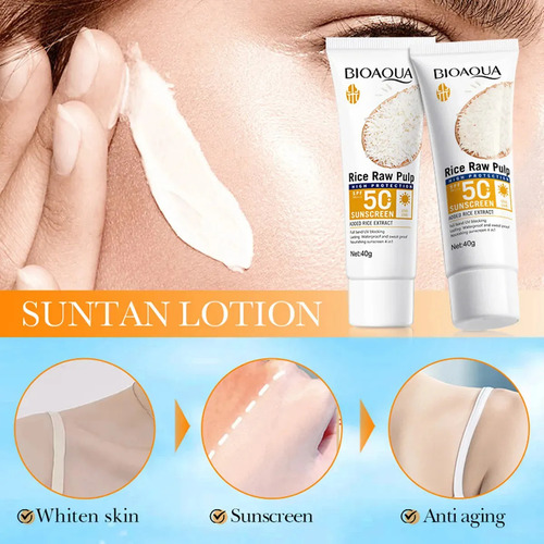 /puré De Arroz Protector Solar R Spf50+pa+, Solución De Cuid