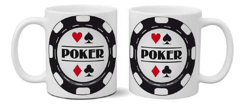 Taza De Cerámica Ficha De Poker Exclusiva Ideal Regalo Art 5