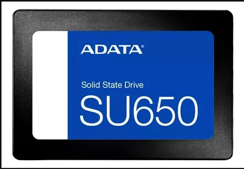 SSD240GB Adata 3 2.5 SU650 ASU650SS-240GT-R 240GB preto