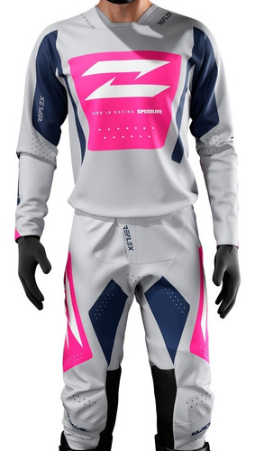Conjunto Radikal Reflex Gris 2023 - Motocross / Atv