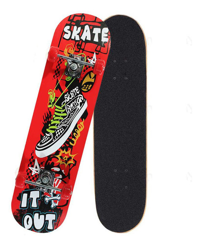 Skate Patineta 7 Capas Con Lija Completo Antideslizante Ax ®