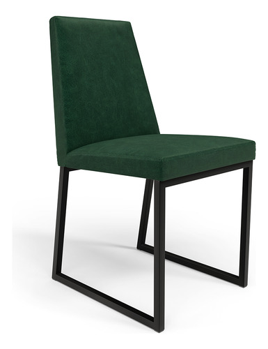 Kit 6 sillas industriales para comedor y cocina Dafne Facto, color verde musgo