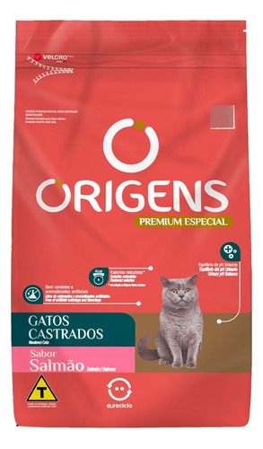 Ração Origens Premium Especial Gatos Castrados Salmão 10,1kg