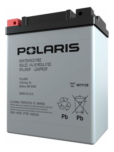 Polaris Batería Sellada De 14 Amperios Tipo Hora Etx15, Part