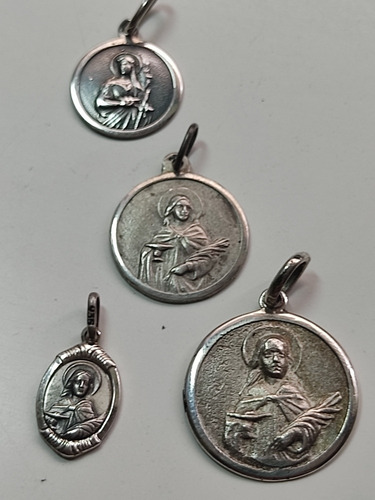 Medalla Santa Lucia Plata 925 Oval 15 X 9 Mm Kendra Joyas