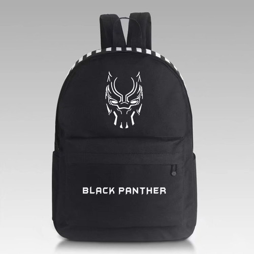 Mochila Escolar Impermeable Mochilas De Moda De Superhéroes Color Black Panther
