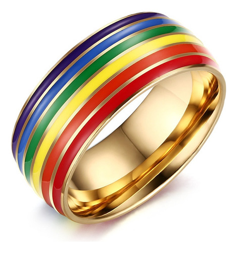 Anillo Arcoíris Para Mujer Y Hombre, Lgbt, Lesbiana, Gay, Jo