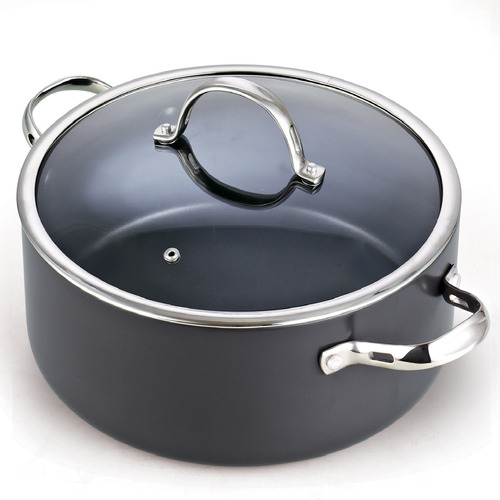 Cooks Olla De Horno Holandesa Anodizada Dura De 7 Cuartos De