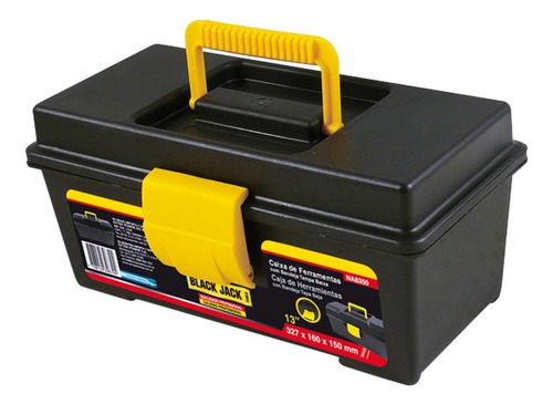 Caja De Herramientas Plástica 13 Pulgadas Black Jack Tapa Ba Color Amarillo y Negro