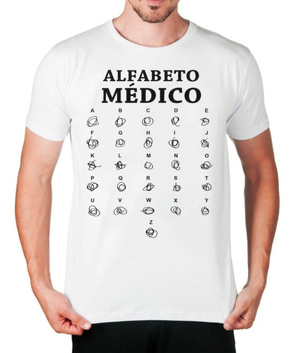 Imagem 2 de 5 de Camiseta Medicina - Alfabeto Médico