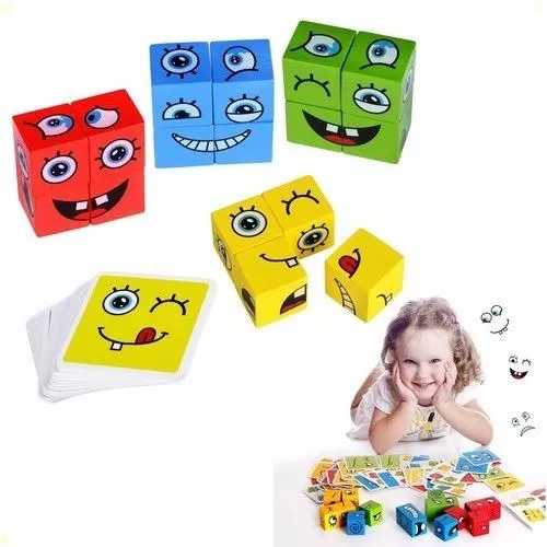 Jogo das Faces Cara Careta Diversas Combinações Cube Brinquedo
