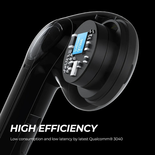 Auricular in-ear gamer inalámbrico Soundpeats TWS TrueAir 2 black con luz LED
