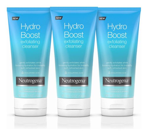 Neutrogena Hydro Boost Limpiador Facial Diario Exfoliante S.