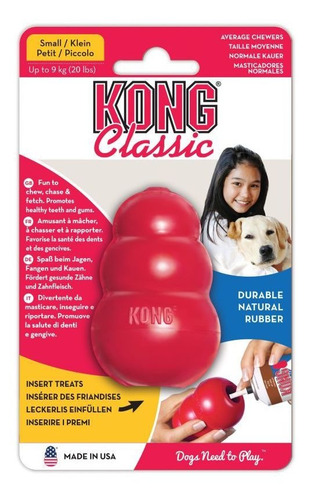 Kong Classic S - Juguete Clásico Perro Rellenable Original