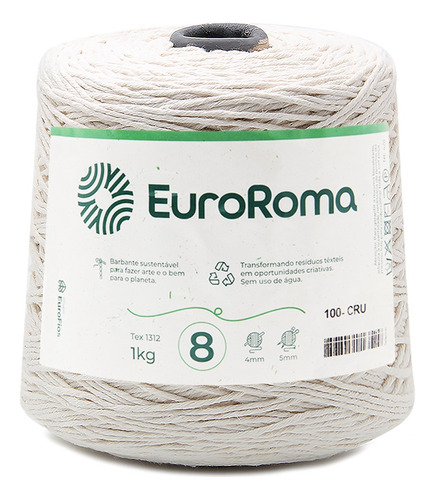 Barbante Euroroma Cru N°8 1kg 762mts