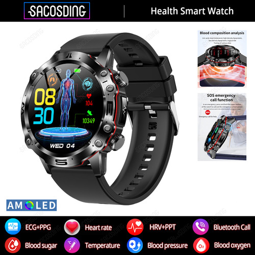 Reloj Inteligente Hombres Deportes Llamada Bluetooth 2024