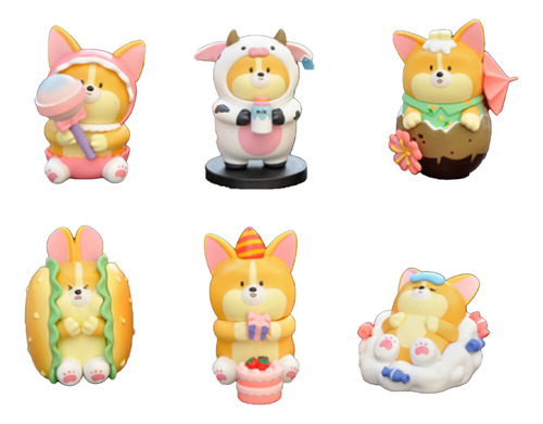 Juego De Juguetes Con Figuras De Dibujos Animados Para Decor