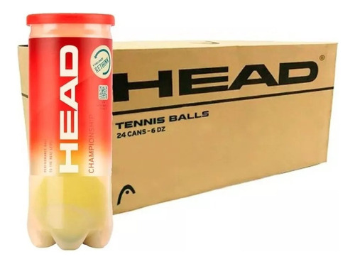 Tubo Pelotas Tenis Head Championship X 24 Caja Tennis