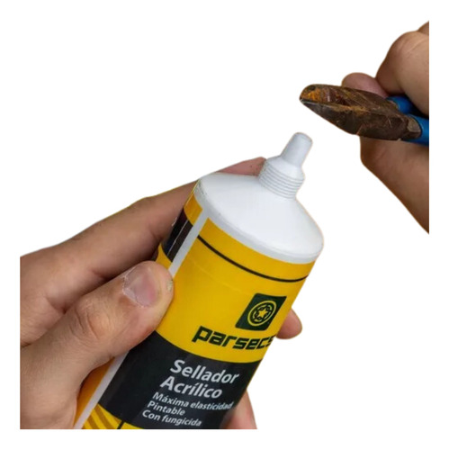 Sellador Acrilico Pintable Blanco Parsecs Sella Grietas Color POMO 350G