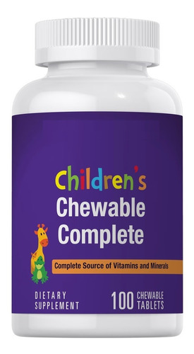Vitaminas Niños Masticable Children Multivitaminicos 100 Tab