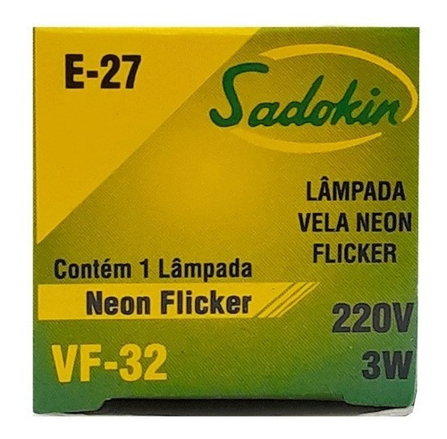 Lâmpada Vela Chama Decorativa 3w 220v E27 - Neon Flicker
