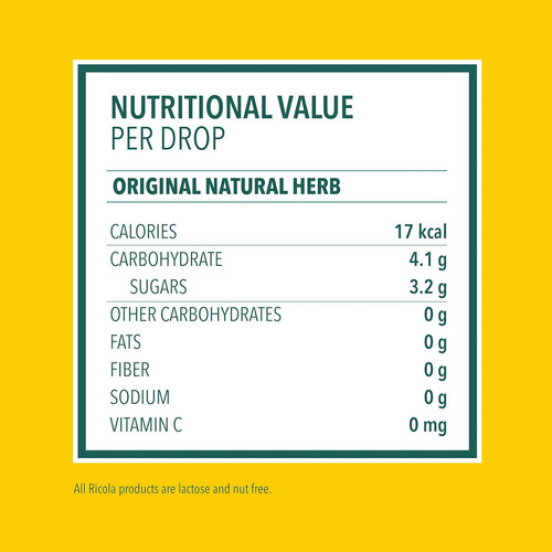 Dulce Ricola Swiss Alpine Herbs Original (45/paquete) 221.97gr - Tos y Dolor de Garganta
