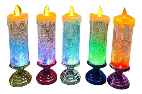 Velas Led De Navidad Vela De Agua Led Que Cambia De Color Co