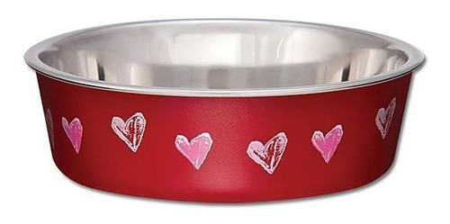 Comedero Acero Gato Loving Pets Valentine Red Hearts
