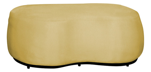Puff Decorativo Beatriz Orgânico Corino Amarelo