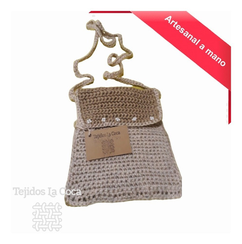 Bandolera Bicolor Lana Crochet / Artesanal (tlc55)