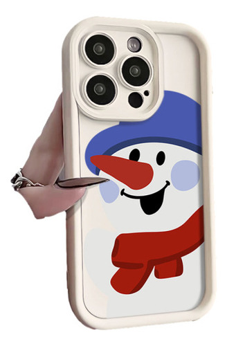 Funda De Teléfono Con Diseño De Muñeco De Nieve Navideño Par