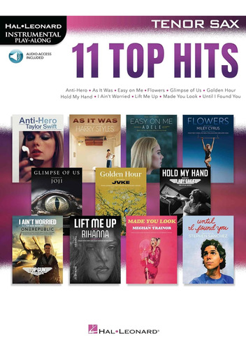 11 Top Hits For Tenor Sax Instrumental Play-along