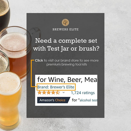Brewer's Elite Hidrómetro Para Medición Casera De Vinos Etc