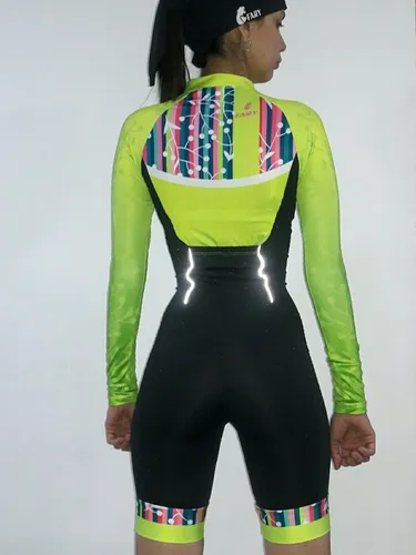 Uniforme Enterizo Ciclismo Mujer Dama Badana 3d