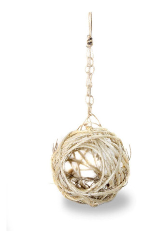 Imagem 2 de 2 de Ninho Pássaro Sisal Lavável Tamanho M 15cm - Cor Natural
