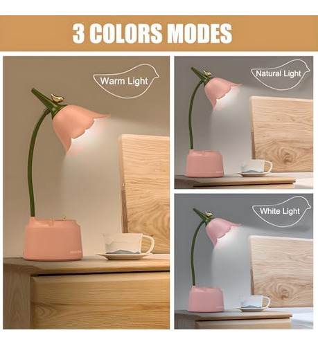Linda Lámpara Led De Escritorio Kawaii, Lámpara De Mesa Con