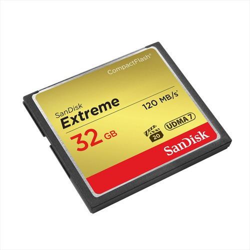Sandisk Extreme, Tarjeta Compact Flash 32gb, Vpg-20, 120mb/s