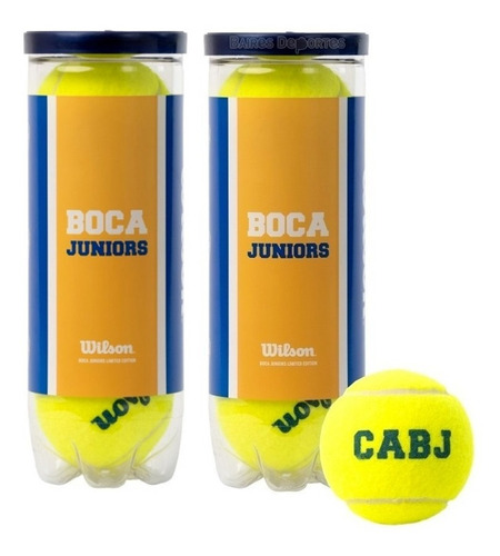 Pack 2 Tubos 3 Pelotas Tenis Wilson Boca Jrs Edic Limi Padel