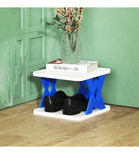 Zapatera Plegable 6 Niveles Organizador De Zapatos Armario Color Azul