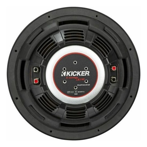 Subwoofer Kicker Plano De 12 43cwrt122 Doble Bobina 500w Rms Color Negro
