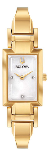 Reloj Bulova Con Brazalete Clásico Y Diamantes 98p188