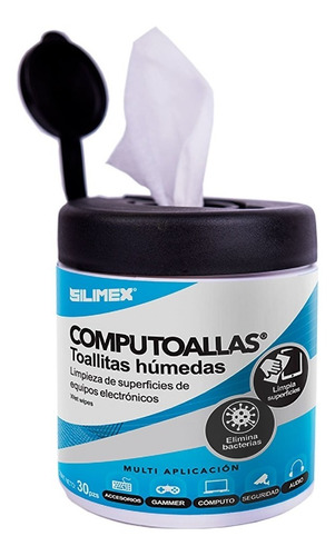 Toallas Húmedas Silimex Computoallas Con 30 Piezas Para Limpieza De Pantallas Y Gabinetes